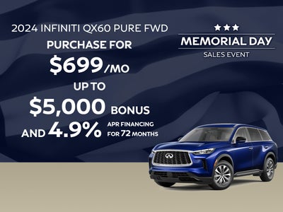 2024 QX60 Pure FWD
Buy for $699 a month