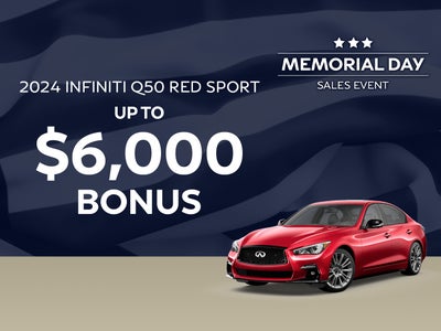 2024 Q50 Red Sport $6,000 Bonus